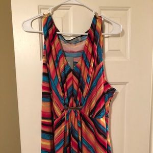 Sunburst orange maxi dress